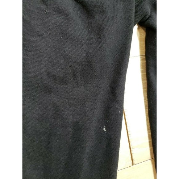 Champion Reverse Weave Sweatshirt Crewneck Small Black SPELL OUT in White - Picture 7 of 11